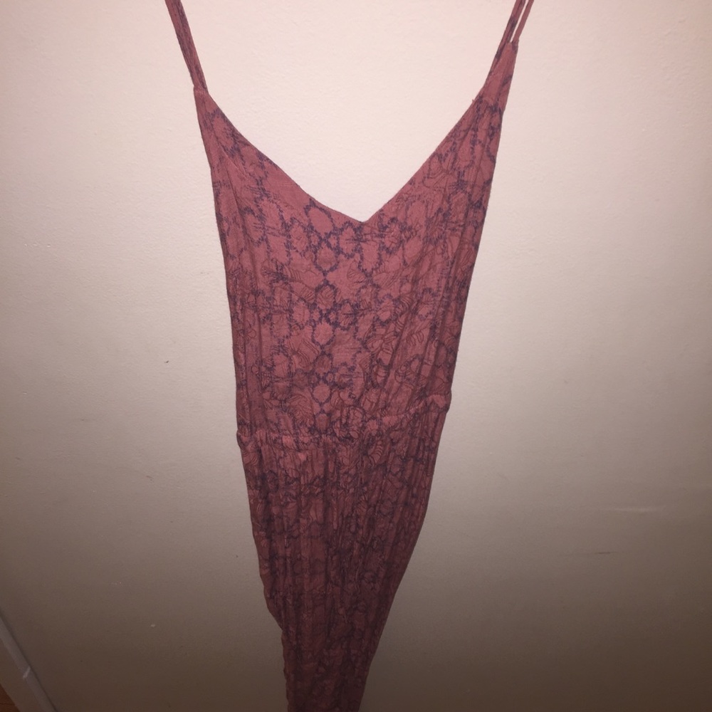 Free people pink jumpsuit w pockets